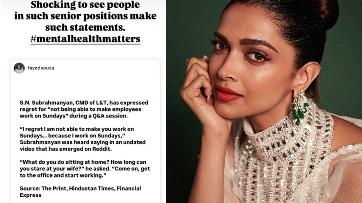 Deepika Padukone Criticizes L&T Chairman SN Subrahmanyan Over Controversial Remarks