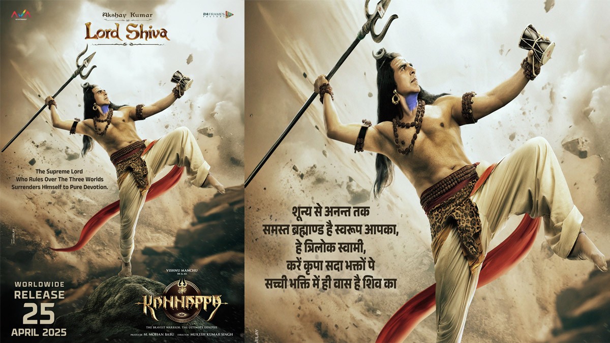 Akshay Kumar Unveiled as Lord Shiva in 'Kannappa' First Look Out