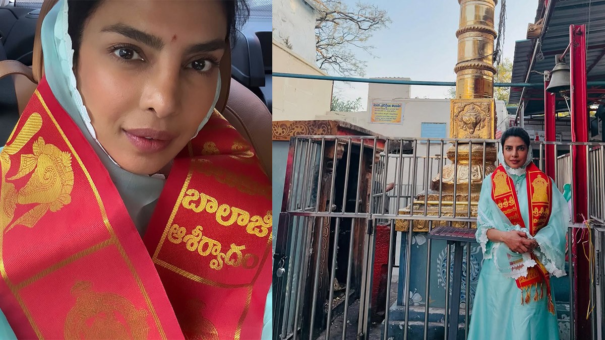 Priyanka Chopra Visits Visa Balaji Temple,   Rumors of Joining SS Rajamouli's 