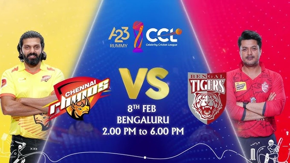 Where to Watch Chennai Rhinos vs Bengal Tigers CCL 2025 Match Online