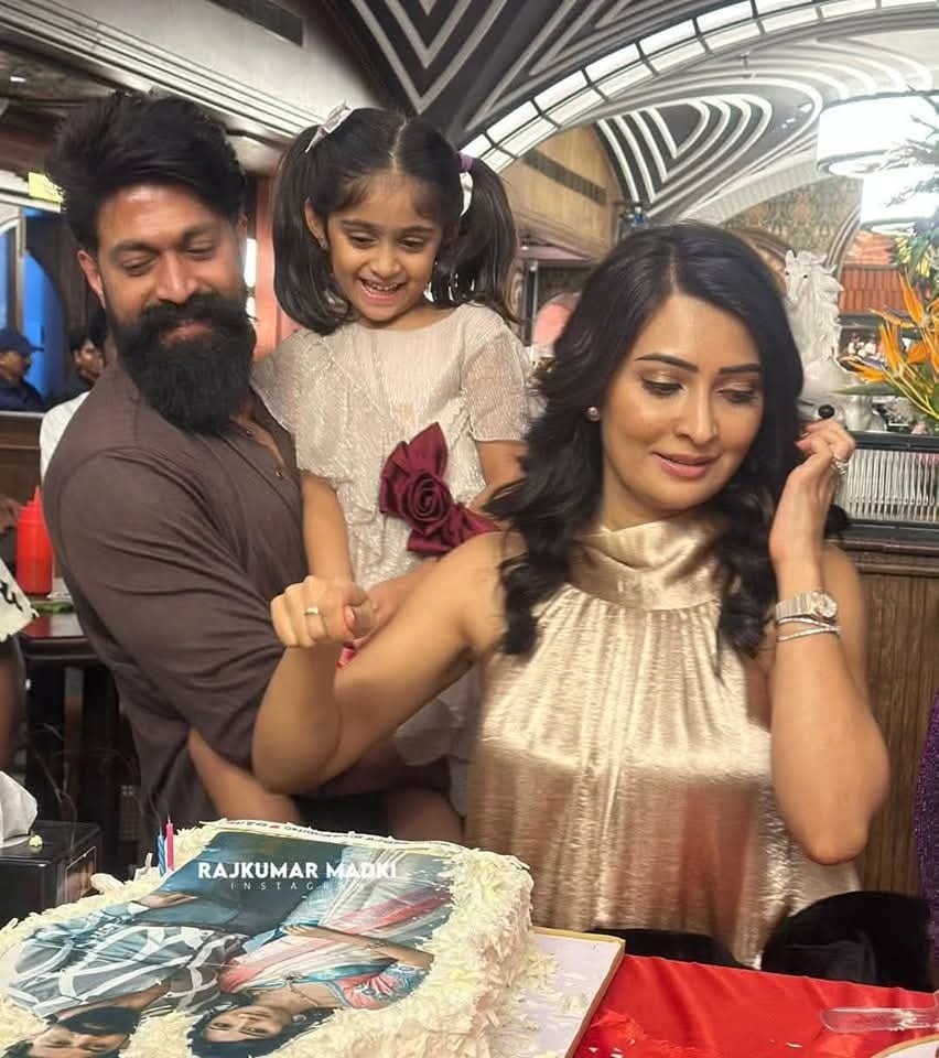 Actress Radhika Pandit Celebrates Her Birthday Rocking Star Yash & Family; See Photos