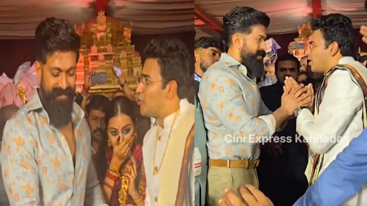 Actor Yash Attends Tejasvi Surya's Wedding Reception in Bengaluru