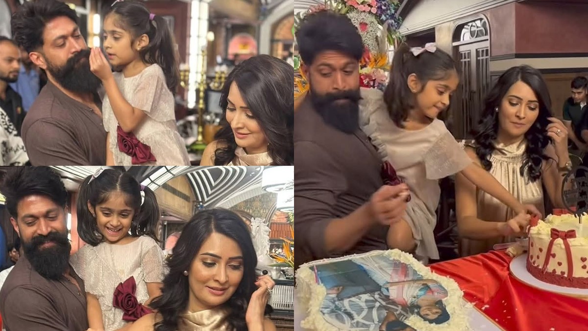 Actress Radhika Pandit Celebrates Her Birthday Rocking Star Yash & Family; See Photos