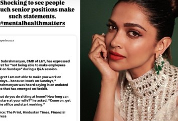 Deepika Padukone Criticizes L&T Chairman SN Subrahmanyan Over Controversial Remarks