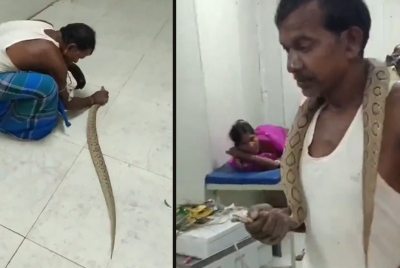 Heroic Act in Bhagalpur: Man Brings Snake to Hospital After Being Bitten