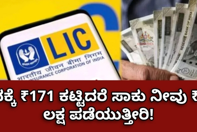 LIC ಯೋಜನೆ:  ದಿನಕ್ಕೆ ₹171 ಕಟ್ಟಿದರೆ ಸಾಕು ನೀವು ₹28ಲಕ್ಷ ಪಡೆಯುತ್ತೀರಿ!