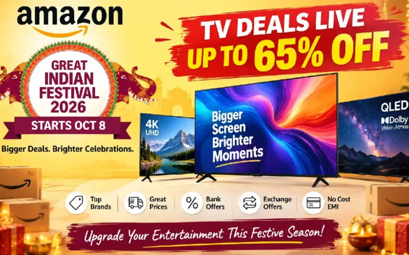 Amazon Great Indian Festival 2026: TV Deals Live With Up to 65% Off