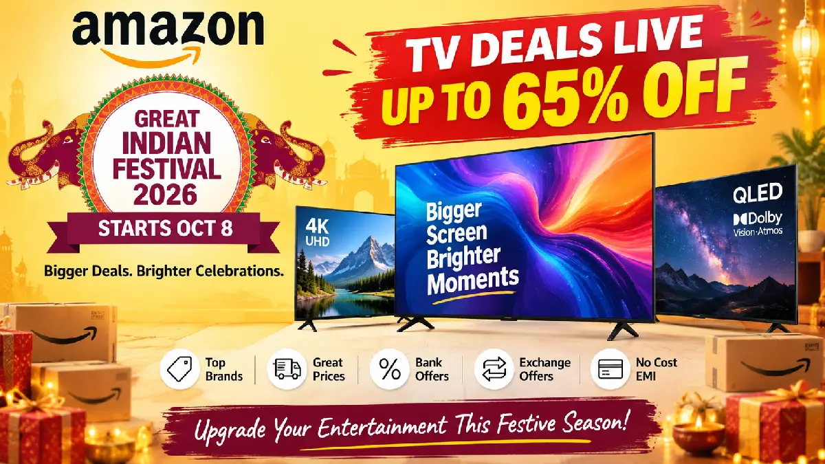 Amazon Great Indian Festival 2026: TV Deals Live With Up to 65% Off