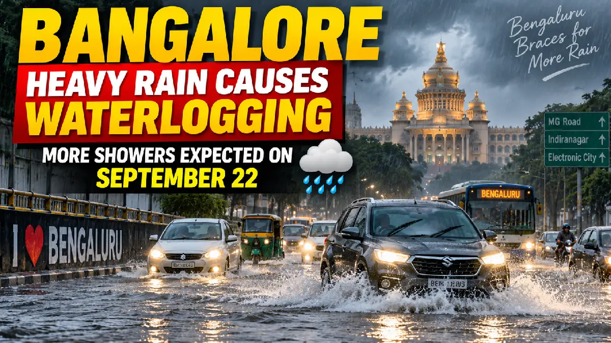 Bengaluru Rain Update: Heavy Rain Causes Waterlogging, More Showers Expected on September 22
