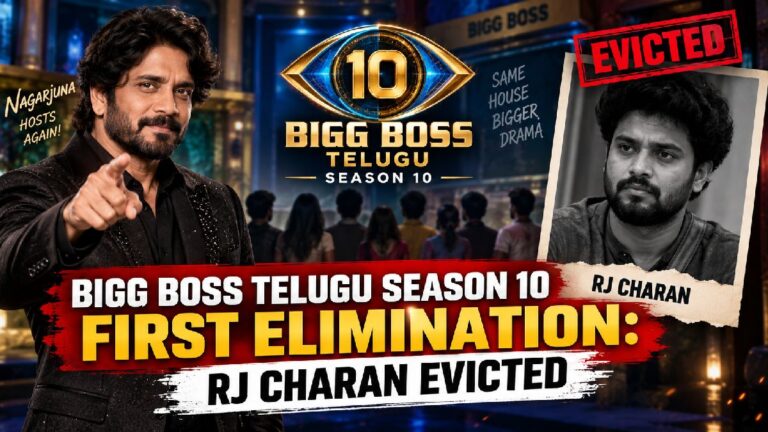 Bigg Boss Telugu Season 10 First Elimination: RJ Charan Evicted