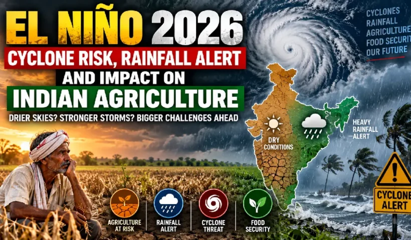 El Niño 2026: Cyclone Risk, Rainfall Alert and Impact on Indian Agriculture