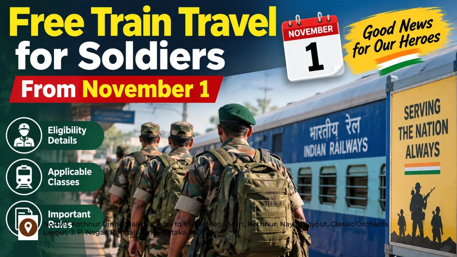 Free Train Travel for Soldiers From November 1: Eligibility and Railway Rules