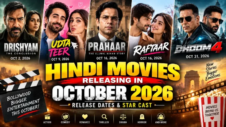 Hindi Movies Releasing in October 2026: Release Dates & Star Cast