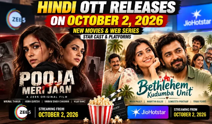 Hindi OTT Releases October 2, 2026: New Movies & Web Series, Cast and Platforms