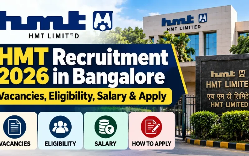 HMT Recruitment 2026 in Bangalore: Vacancies, Eligibility, Salary & Apply