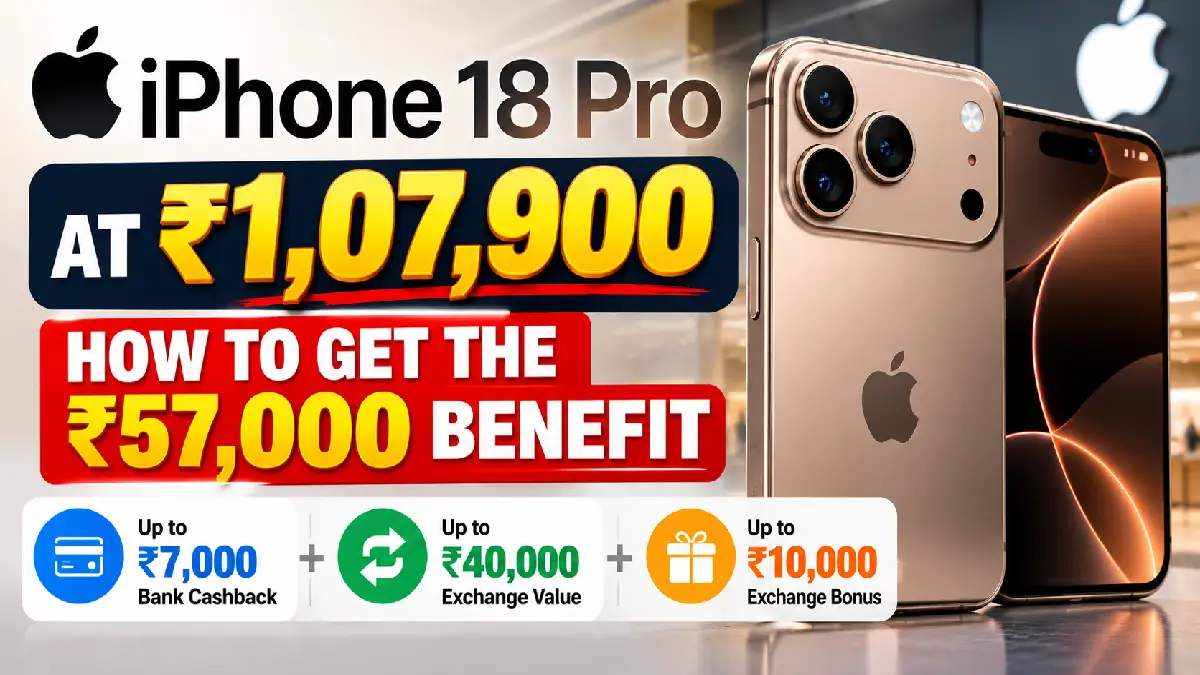 iPhone 18 Pro at ₹1,07,900: How to Get the ₹57,000 Benefit