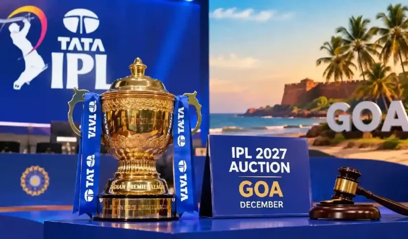 write seo title for this IPL 2027 Auction Returns to India After 3 Years: Goa Confirmed as Venue