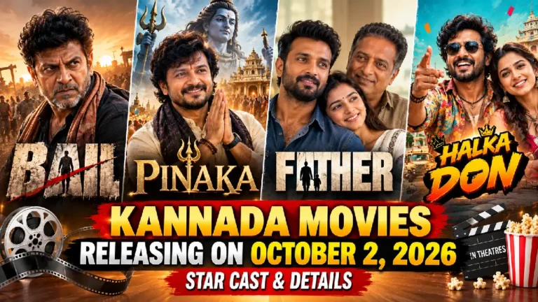 Kannada Movies Releasing on October 2, 2026: Star Cast & Details