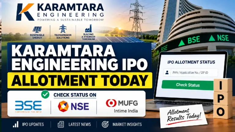 Karamtara Engineering IPO Allotment Today: Check Status on BSE, NSE, MUFG Intime