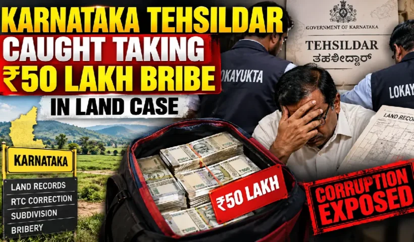 Karnataka Tehsildar Caught Taking ₹50 Lakh Bribe in Land Case