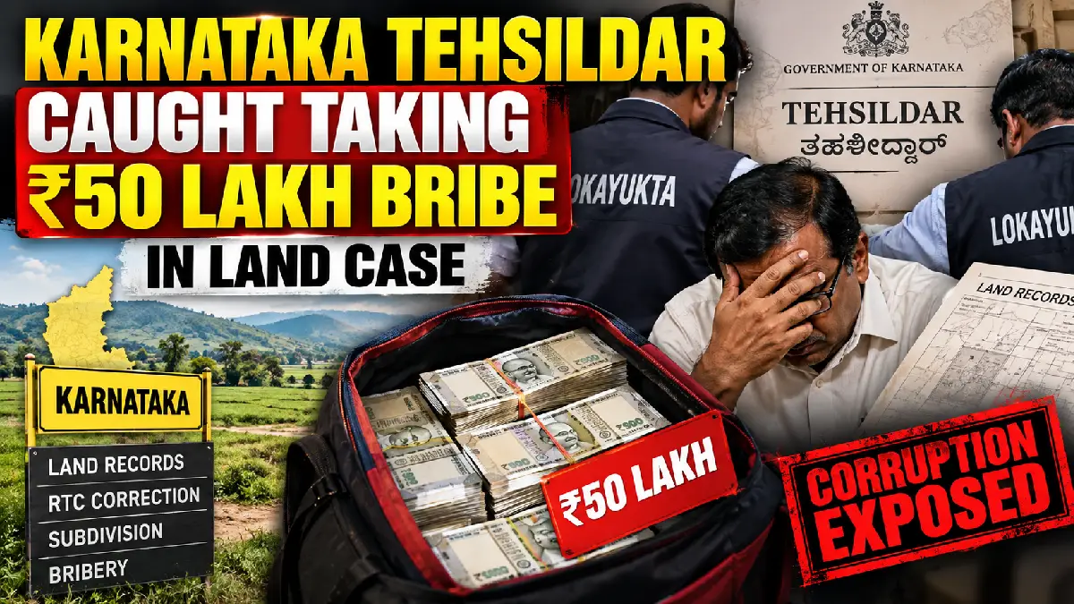 Karnataka Tehsildar Caught Taking ₹50 Lakh Bribe in Land Case