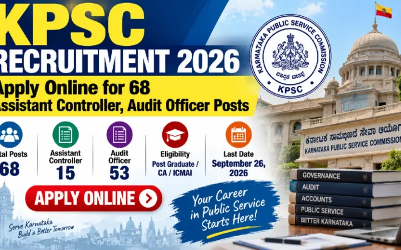 KPSC Recruitment 2026: Apply Online for 68 Assistant Controller, Audit Officer Posts