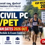 KSP Civil PC PST/PET Revised Exam Dates 2026 Out: Check New Schedule & Exam Centres