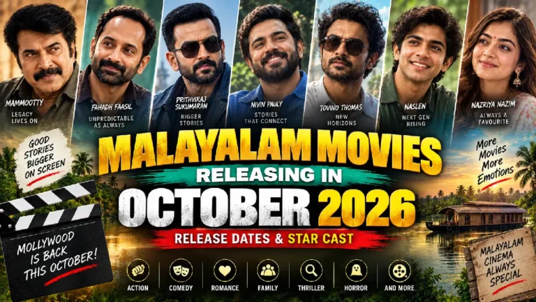 Malayalam Movies Releasing in October 2026: Release Dates & Star Cast