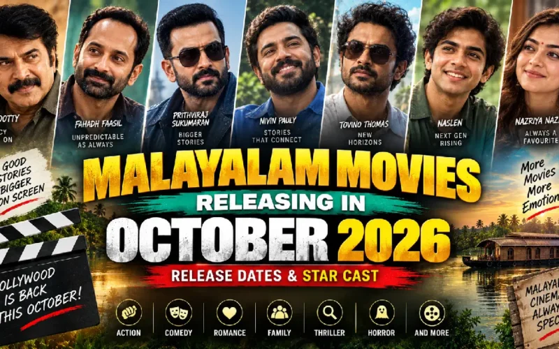 Malayalam Movies Releasing in October 2026: Release Dates & Star Cast