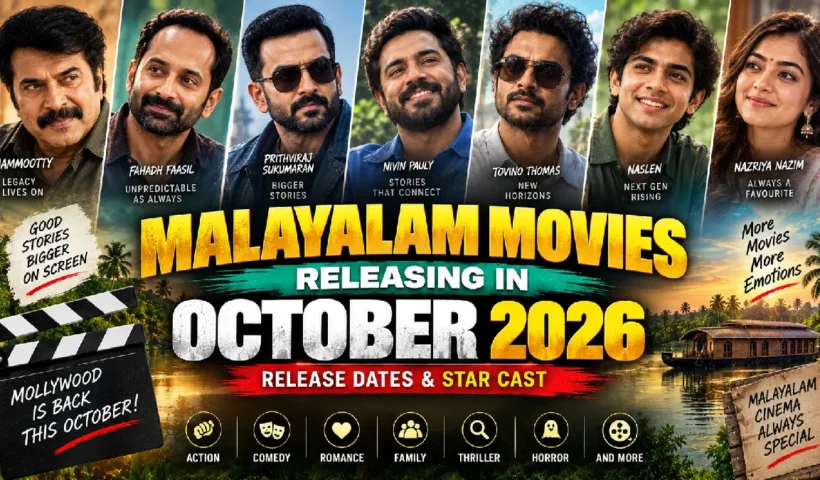 Malayalam Movies Releasing in October 2026: Release Dates & Star Cast