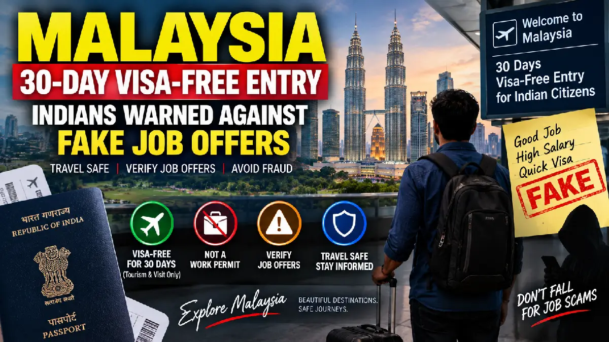 Malaysia 30-Day Visa-Free Entry: Indians Warned Against Fake Job Offers
