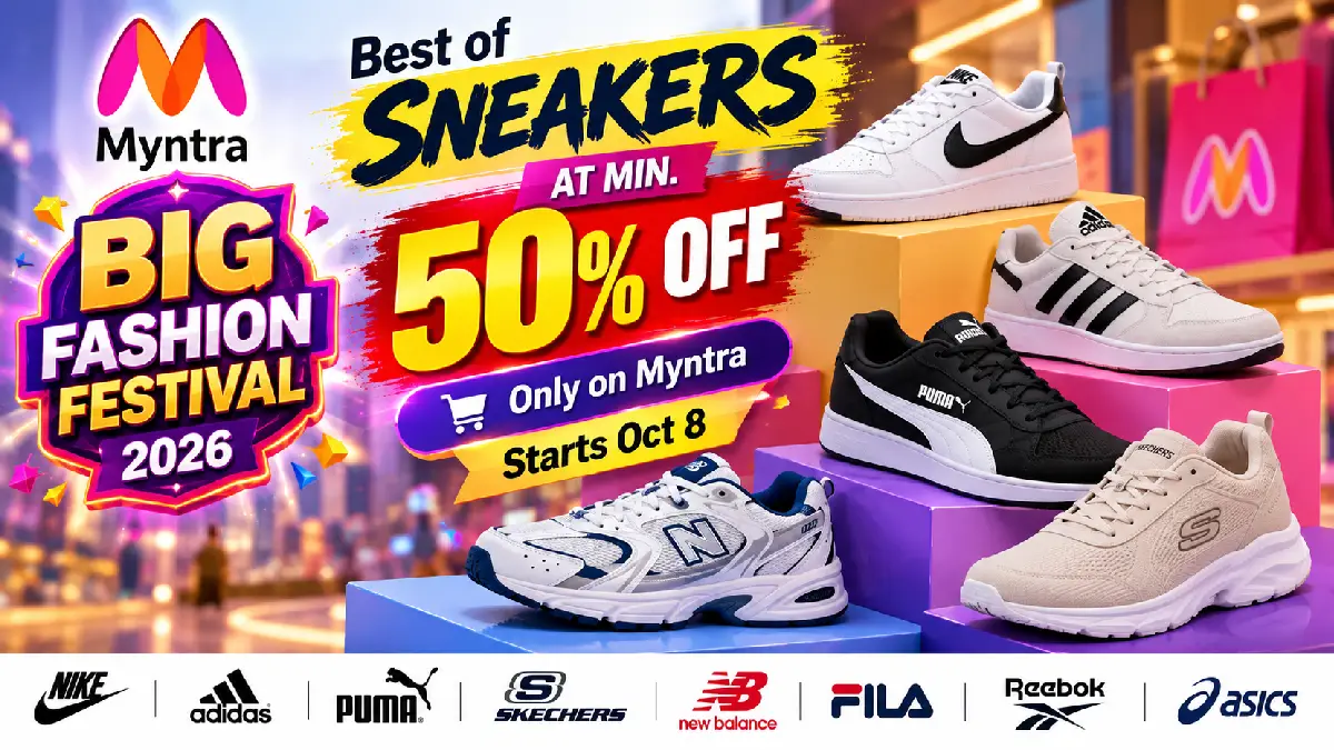 Myntra Big Fashion Festival 2026: Best Sneakers at 50% Off