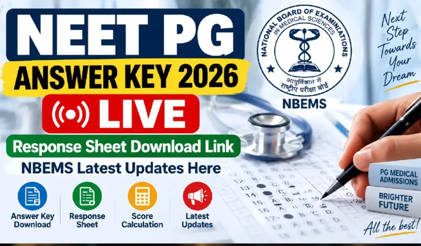 NEET PG Answer Key 2026 LIVE | Response Sheet Download Link, NBEMS Latest Updates