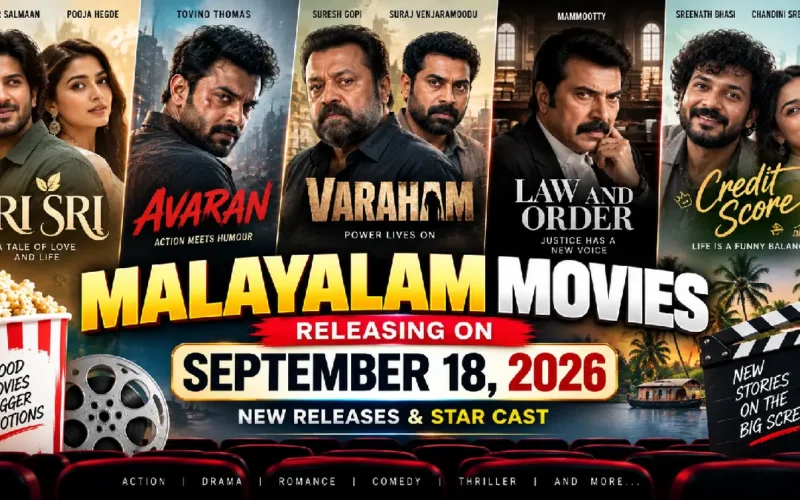 Malayalam Movies Releasing on September 18, 2026: New Releases & Star Cast