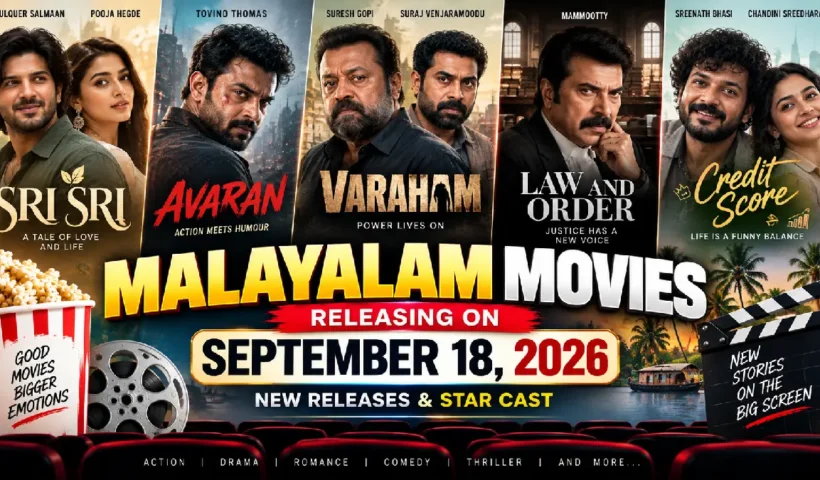 Malayalam Movies Releasing on September 18, 2026: New Releases & Star Cast