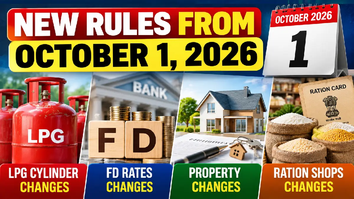 New Rules From October 1, 2026: LPG, FD, Property and Ration Changes