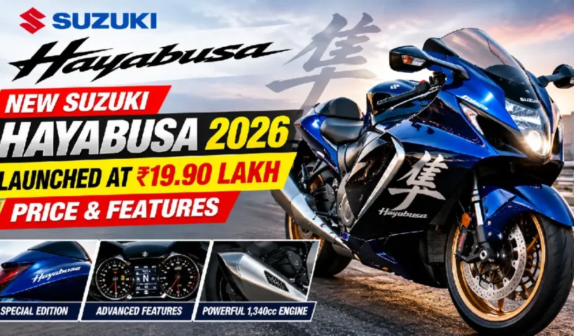 New Suzuki Hayabusa 2026 Launched at ₹19.90 Lakh: Price & Features