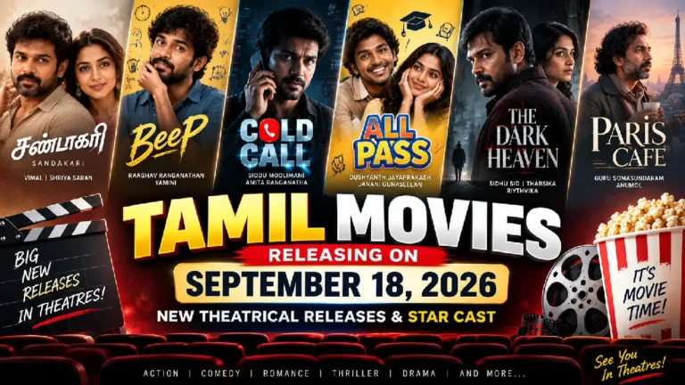 Tamil Movies Releasing on September 18, 2026: New Theatrical Releases & Star Cast