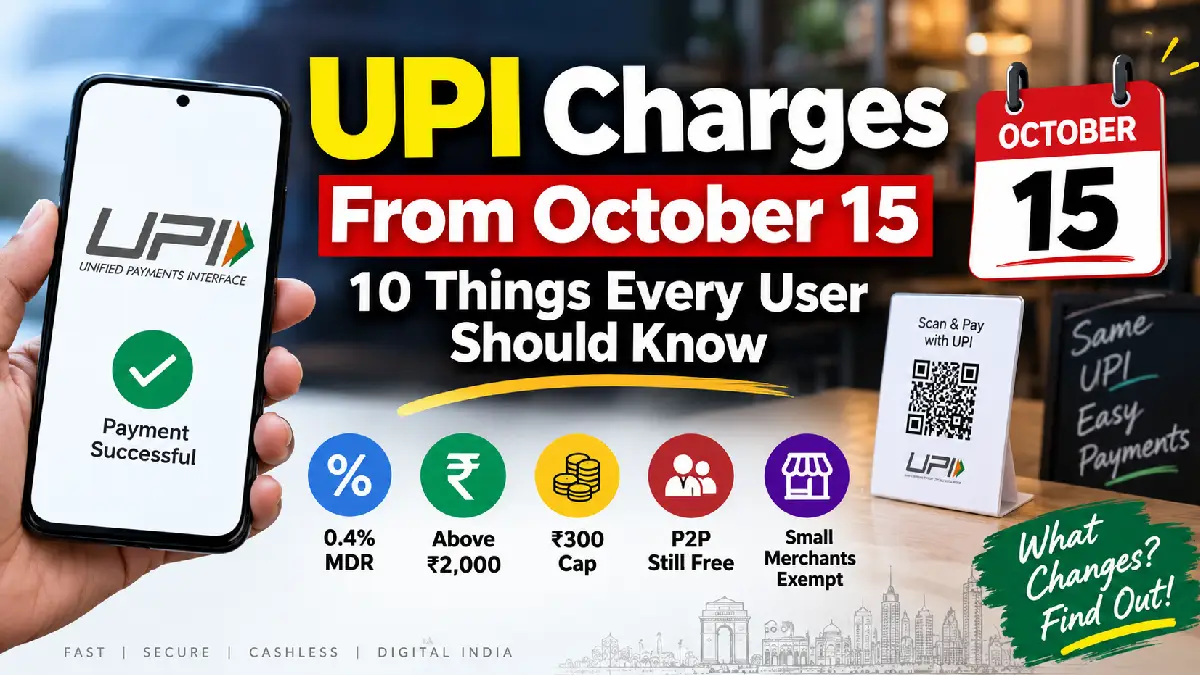 UPI Charges From October 15: 10 Things Every User Should Know