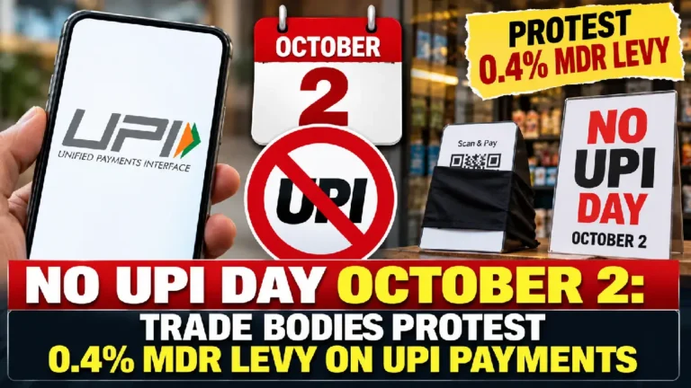 No UPI Day October 2: Trade Bodies Protest 0.4% MDR Levy on UPI Payments