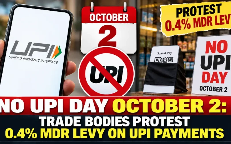 No UPI Day October 2: Trade Bodies Protest 0.4% MDR Levy on UPI Payments