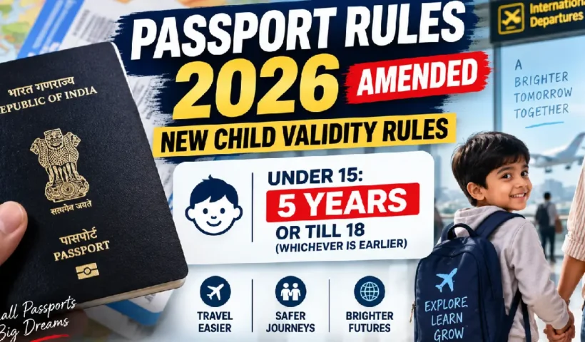 Passport Rules 2026 Amended: New Validity Rules for Children Below 15