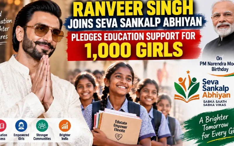 Ranveer Singh Joins Seva Sankalp Abhiyan, Pledges Education Support for 1,000 Girls