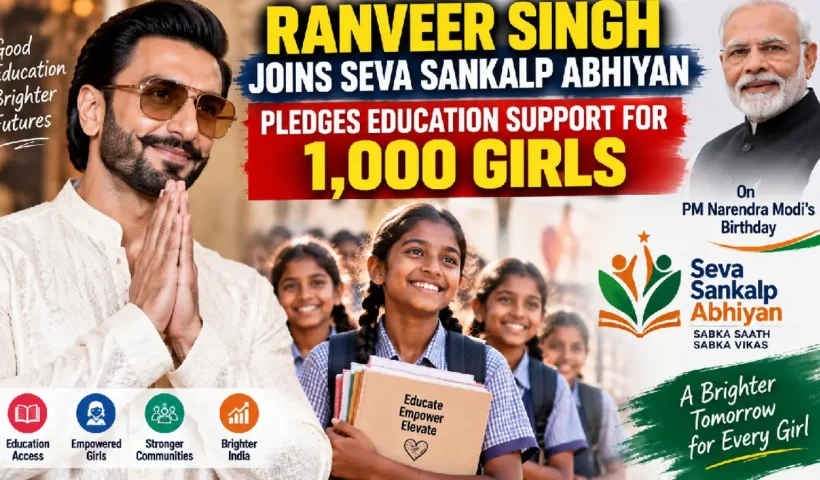 Ranveer Singh Joins Seva Sankalp Abhiyan, Pledges Education Support for 1,000 Girls