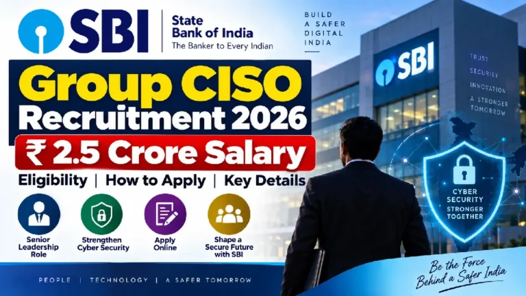 SBI Group CISO Recruitment 2026: ₹2.5 Crore Salary, Eligibility and How to Apply