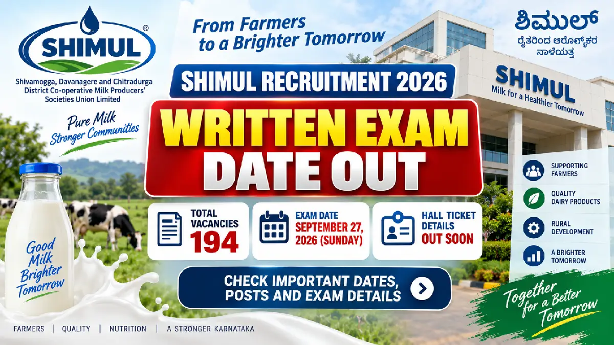 SHIMUL Recruitment 2026: Written Exam Date Out, 194 Posts, Hall Ticket Details