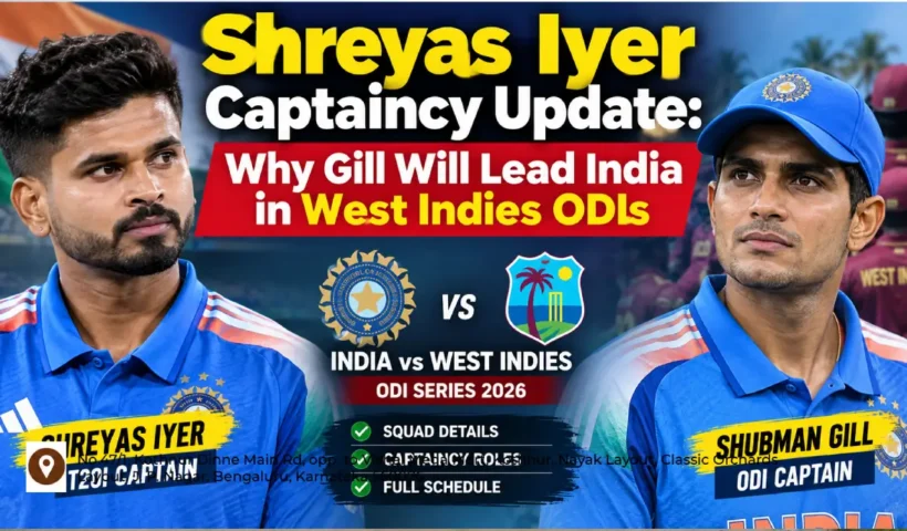 Shreyas Iyer Captaincy Update: Why Gill Will Lead India in West Indies ODIs