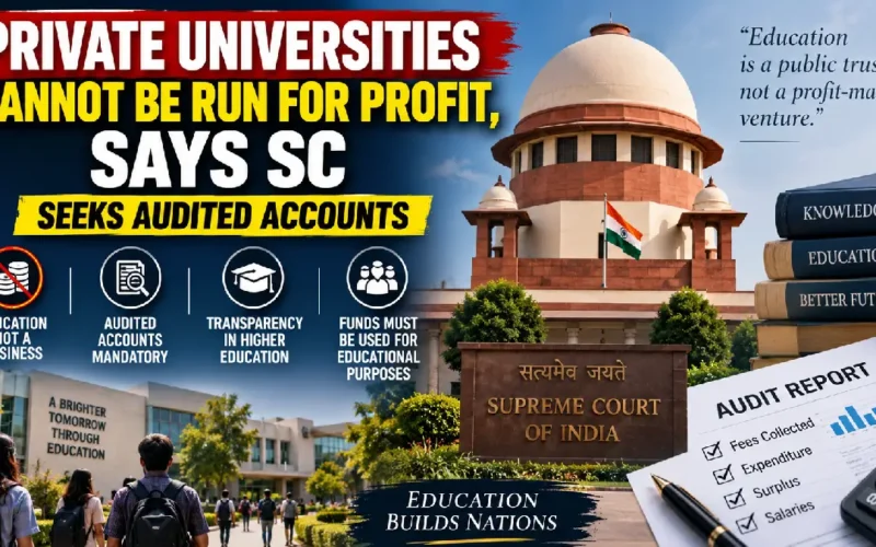 Private Universities Cannot Be Run for Profit: Supreme Court Seeks Audited Accounts