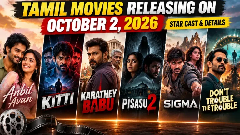 Tamil Movies Releasing on October 2, 2026: Star Cast & Details