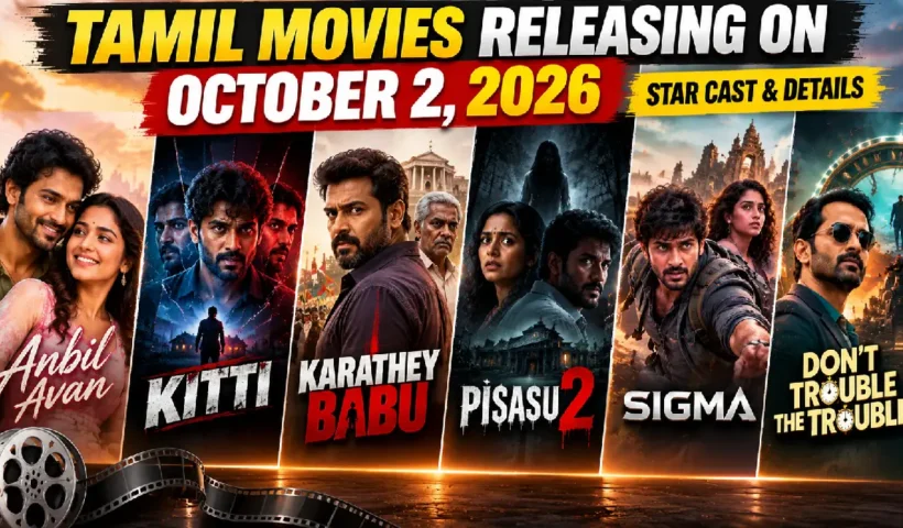 Tamil Movies Releasing on October 2, 2026: Star Cast & Details